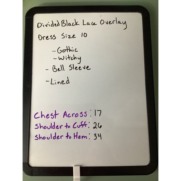 H&M Divided Women's Black 10 Lace Overlay Bell Sleeve Mini Dress - Picture 8 of 8